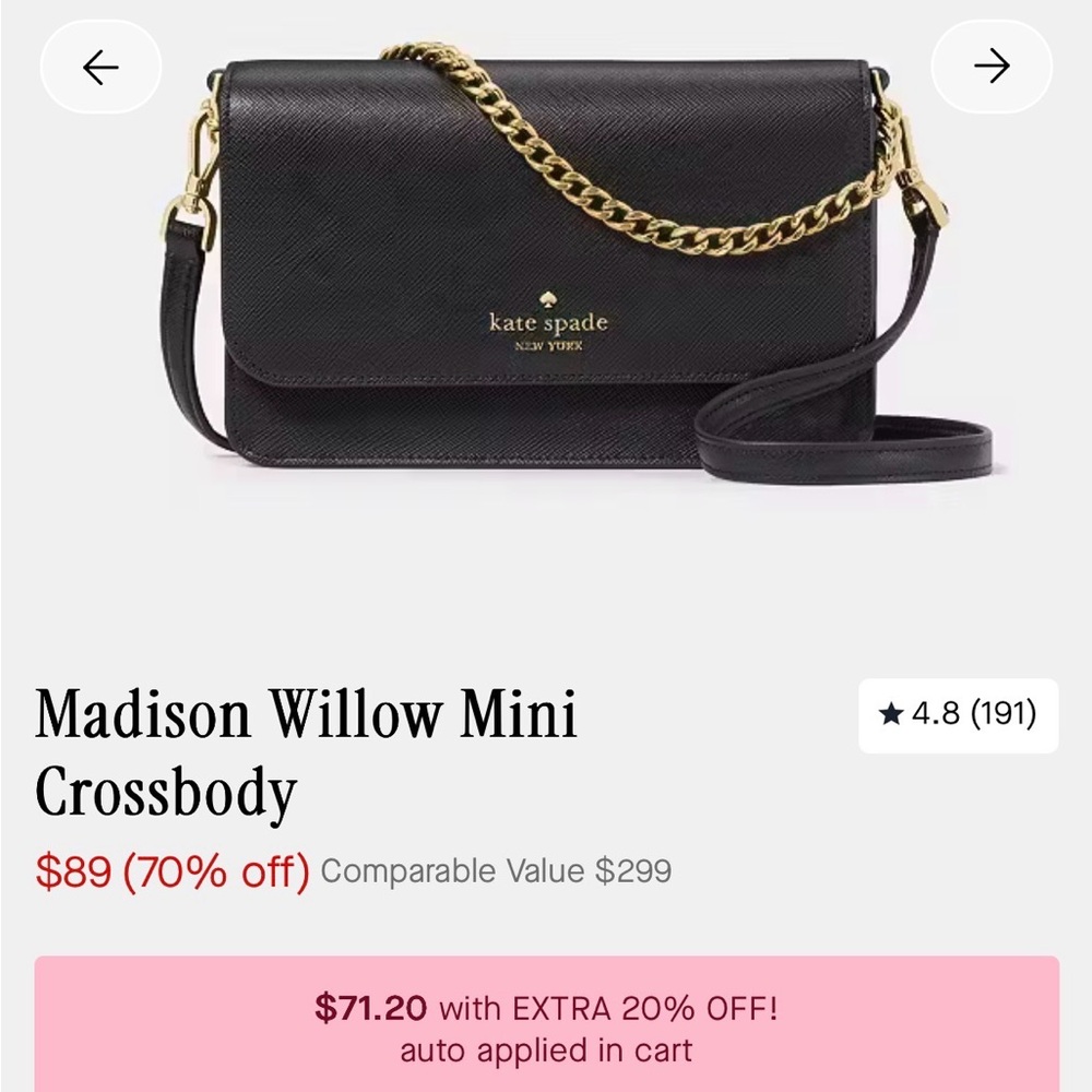 Kate Spade Elegant Black Crossbody Bag - Picture 2 of 8